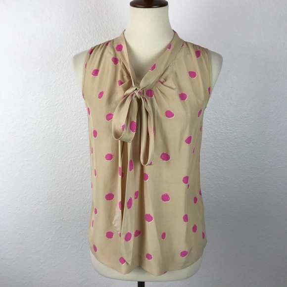 kate spade Tops - Kate Spade New York Silk Blend Polka Dot Top T47